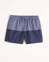 Abercrombie＆Fitch (アバクロンビー＆フィッチ) ライナー付き スイムパンツ 水着 (Pull-On Shine Swim Trunk) メンズ (Blue) 新品