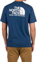 【P10倍★7/1(火)10:00~(要エントリー)】The North Face (ザ・ノースフェイス) バッグロゴ 半袖Tシャツ (Throw back Tee) メンズ (Shady Blue) 新品 EU/USAモデル 2024秋冬