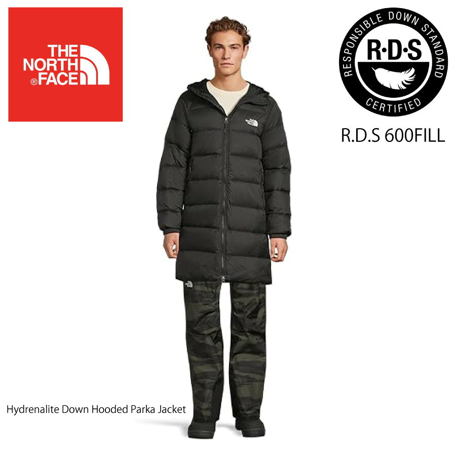 【P10倍 要エントリー】本物 正規【THE NORTH FACE ザノースフェイス】 ハイドレナライト ダウン フーディー ジャケット ダウンコード ロング丈 600FILL (Hydrenalite Down Hooded Parka Jacket) メンズ (Black) 新品 USA限定モデル 正規ホログラム付き