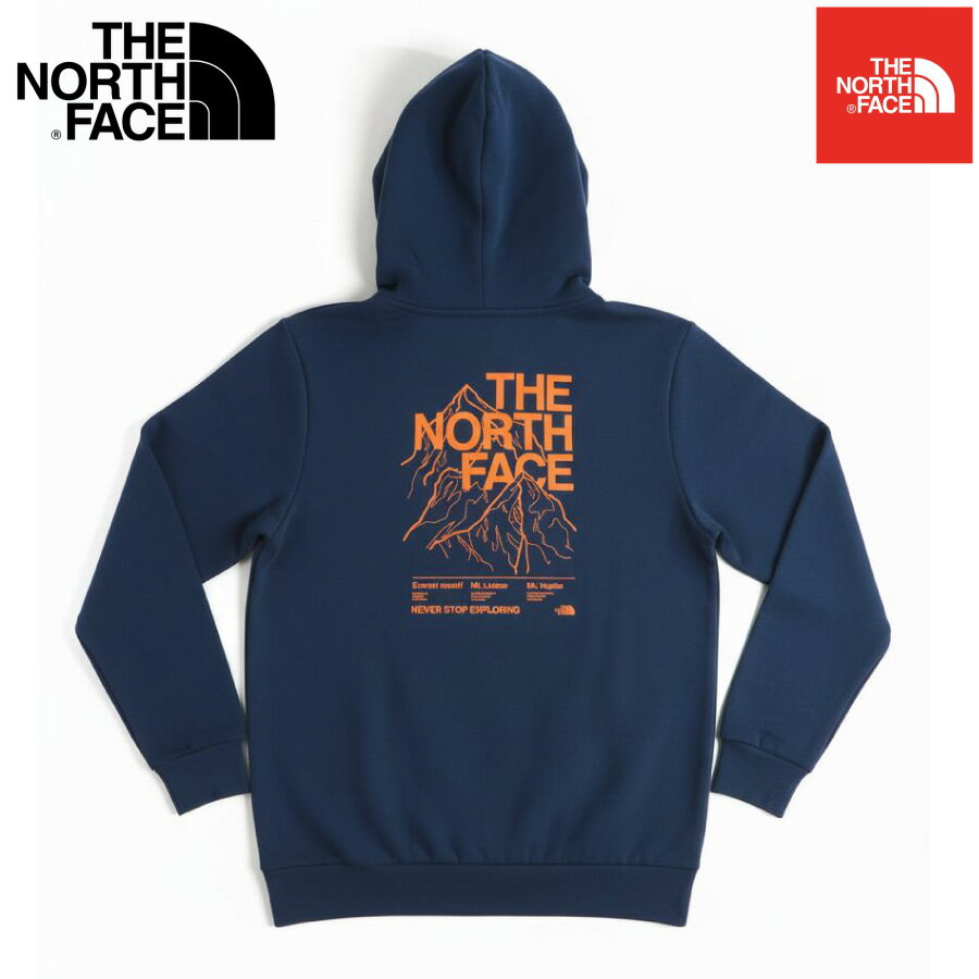 Rakuten - P5倍!!全商品6/4 20時~The North Face (ザ・ノースフェイス) グラフィック バックプリント プルオーバー スウエット フーディー パーカー (Mountain Top graphic Hoodie)メンズ (BLUE) 新品 EU/USAモデル