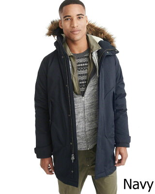 Abercrombie&Fitch (アバクロンビー&フィッチ) M-51 ダウンフィルパーカー (M-51 Down-Filled Parka) メンズ (Navy) 新品