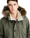 アバクロンビー＆フィッチ [エントリーでP最大13倍] Abercrombie＆Fitch (アバクロンビー＆フィッチ) シェルパラインド パーカー (Sherpa-Lined Cotton Parka) メンズ (Olive Green) 新品