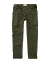 アバクロンビー＆フィッチ Abercrombie＆Fitch (アバクロンビー＆フィッチ) 日本未発売 ヘリンボン カーゴパンツ (1892 Collection) (Straight Big Pocket Cargo Pants) メンズ (Olive) 新品