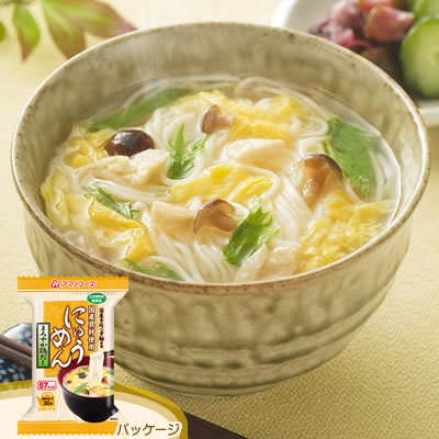 アマノフーズ フリーズドライ にゅうめん「まろやか鶏だし」(4食入) 202193