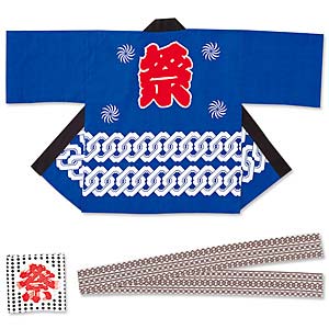 <半天・法被> 祭袢天(まつりはんてん) くるわ柄 (大人L) 宮本 28037 <半天・法被> 祭袢天(まつりはんてん) くるわ柄 (大人L) 宮本 28037