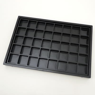 プラスチックトレイ 30mm角ルースケース用 <黒:黒> No.9822