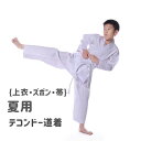 【送料無料】速乾素材 薄手 組手兼用 形 中級者向け 初心者向け 胴衣 道着 空手着 上下帯3点セット テコンドー道着