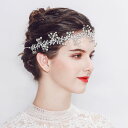 【送料無料】パーティー 二次会 前撮り 結婚式 ウェディング 花嫁 ヘアアクセサリー ヘアバンド 額 ヘッドドレス 小枝 ウエディング