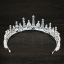 【送料無料】結婚式 ウェディング ヘッドアクセ ヘアアクセサリー 花嫁 プリンセス お嫁さん 姫風 クラウン 髪飾り ティアラ お姫様