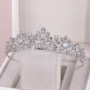 【送料無料】ヘアアクセサリー 二次会 パーティー ヘッドドレス 結婚式 ウェディング 花嫁 髪飾り ブライダル 安い ティアラ クラウン