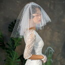 【送料無料】欧米スタイル 可愛い ウェディングベール 結婚式 個性的 フワフワ 二重ベール ベールアップ ビンテージ ブライダルベール