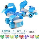【送料無料】ジュニア 児童 小学生 サイズ調節可 子ども 子供 着脱可能 キッズ 遊び道具 ローラースケート 子供用 クワッドスケート 18-23cm
