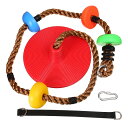 【送料無料】アウトドア 公園 耐荷重150kg クライミングロープ ベルト&カラビナつき 2m ロープ遊具 5つディスク 子供 ターザンロープ