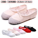 【送料無料】緩さ調節可能 同色2足 格安 練習 お買得 つま先保護 15cm~27.5cm ピンク ダンス 大人 ジュニア 子供 定番 バレエシューズ
