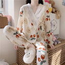 【送料無料】ゆったり 春夏 トップス+パンツ 前開き セットアップ 部屋着 夏用パジャマ 可愛いパジャマ ルームウエア パジャマ