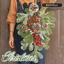 送料無料 クリスマスリース 玄関リース 長さ約60cm 玄関 外 飾り 小さいサイズ クリスマス リース クリスマスプレゼント ギフト お歳暮 店舗 ゴージャス...
