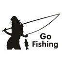 【送料無料】 釣り ステッカー シール デカール フィッシング 魚 クーラーボックス 釣り人 女性 面白い タックルボックス クール 車 バイク ボディ デカー...