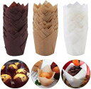 【送料無料】誕生日 結婚式 耐熱カップ マフィン型 耐高温耐性 チューリップ紙コップ 紙コップ マフィンベーキングコップ 防水防油