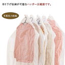 【送料無料】押入れ収納 クローゼット収納 ダウンジャケット コート 衣類圧縮 手動 圧縮袋 手押し 110x70cm 吊るせる 衣類圧縮袋