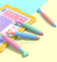 【送料無料】iPad/タブレット/iPhone/Android 握りやすい シリコン製 4本セット キッズ向け タッチペン 子供用スタイラスペン