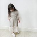 【送料無料】女児 親子お揃い服 親子ペア 大人 親子ペアルック ジュニア 夏服 キッズ 綿 女の子 子供服 半袖 ロングワンピース ワンピース(4)