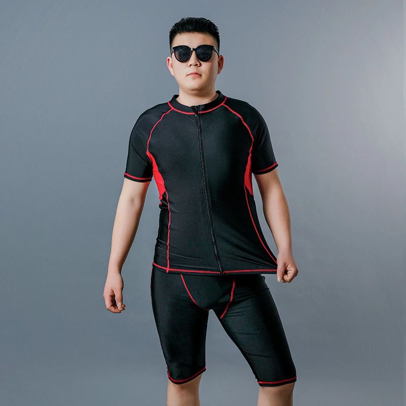 【送料無料】サイズ 大きい スプリット 大人用 トレーニング水着 2XL-9XL イエロー/レッド セパレート 水着