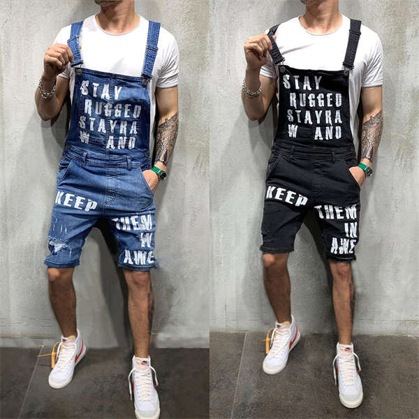 【送料無料】可愛い ショートパンツ ハーフパンツ つなぎ メンズ サロペット デニムパンツ オーバーオール