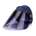 【送料無料】日焼け対策 サイズ調節可 つば広 紐付き uvカット帽子 自転車 レディース サンバイザー(4)
