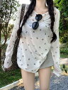 【送料無料】透け感 Tシャツ 長袖 トップス カットソー シンプル レディース ガールズ ストリート 個性的 奇抜 韓国ファッシ