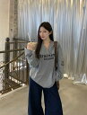 【送料無料】ダンス シンプル ゆったり 大きいサイズ ビッグ グレー 白 ホワイト トレーナー カットソー トップス Vネック ロゴ