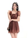 【送料無料】セクシー かわいい 少女 キャミソール ワンピース ジャンパー着 連体水着 温泉ィー水着 練習用 競泳水着 レディース水着(4)