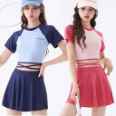 【送料無料】ドレス ワンピース セクシー かわいい 少女 2つのセット セパレート水着 温泉ィー水着 練習用 競泳水着 レディース水着(4)