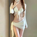 【送料無料】ドレス ワンピース セクシー かわいい 少女 4つのセット セパレート水着ビキニ 温泉ィー水着 練習用 競泳水着 レディース水着