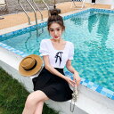 【送料無料】ハーフ セクシー ドレス ワンピース セクシー かわいい ジャンパー着 連体水着 温泉ィー水着 練習用 競泳水着 レディース水着(4)
