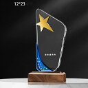 トロフィー ホワイトガラス 名入れ オリジナル 記念品 表彰状 退職記念 周年記念 創立記念 ゴルフコンペ ホールインワン スポーツ大会 イベント 優勝 トロフ...