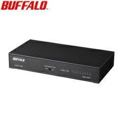 【送料無料】バッファロー　LAN HUB Giga 8ポート スイッチングハブ 電源内蔵 金属筐体 マグネット付 ブラック　LSW6-GT-8NS/DBK