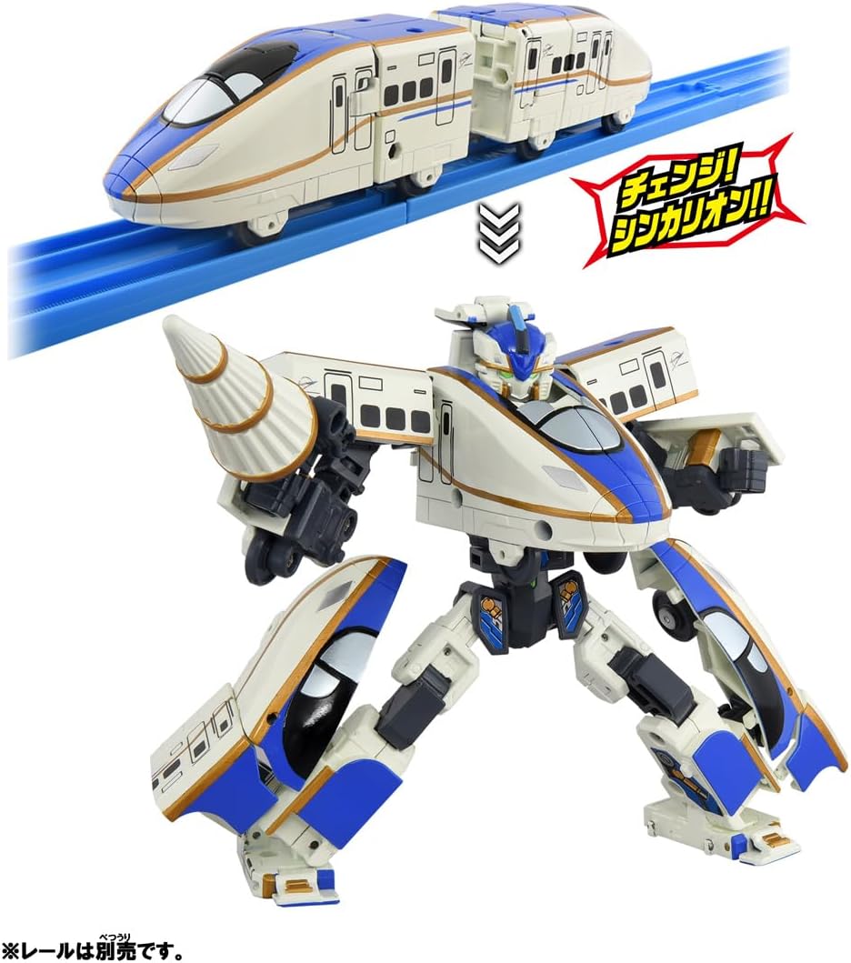 OCNオンラインショップ 楽天市場店の【送料無料】 タカラトミー 新幹線変形ロボ SGX シンカリオン E5はやぶさ＋E7かがやき リンク合体セット4904810080299｜アングル3