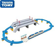 【送料無料】 タカラトミー プラレール W7系北陸新幹線かがやき 鉄道道路併用橋セット TOMY49 ...