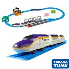 【送料無料】 タカラトミー プラレール 連結!E8系つばさ&トミカアーチ踏切セット 4904810915478