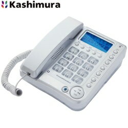 【送料無料】 カシムラ 留守番電話機 シンプルフォン ホワイト SS-09
