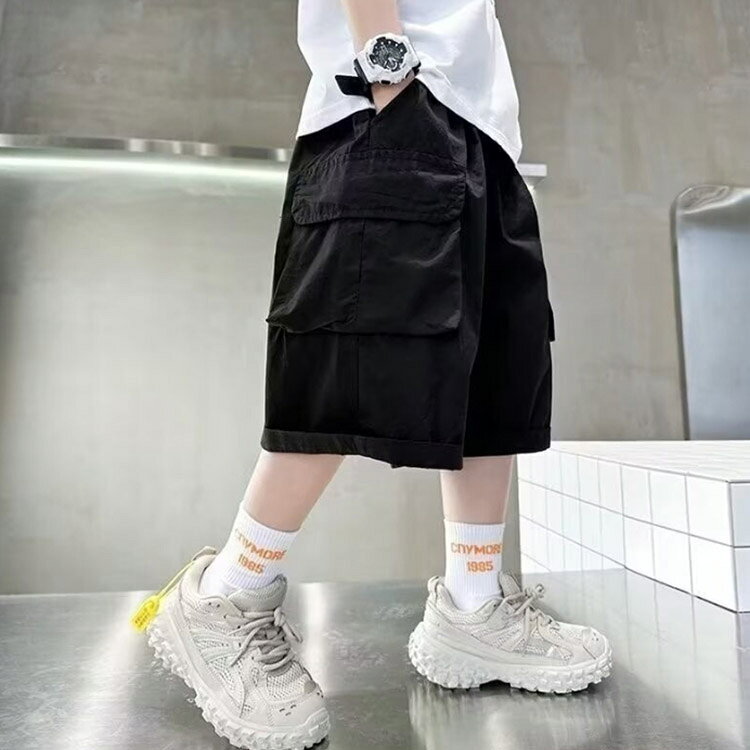 子供服 カーゴパンツ 子ども 夏 パンツ ウエストゴム 男の子 おしゃれ キッズ 7分丈 薄手 イージーパンツ カーゴパンツ 小学生 半ズボン カーゴパンツ 七分丈 130 ハーフパンツ 幼稚園 小学校 公園 散歩 120 カジュアル 140 150 160 170 3