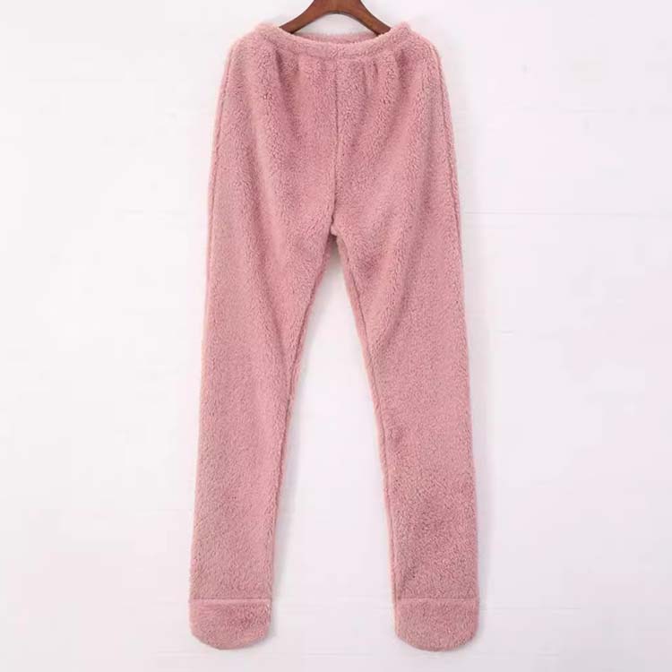nu_BEの足先までカバー！もこもこ ルームパンツ ボアパンツ パジャマ ロングパンツ ふわふわ ルームウェア 足先まですっぽり レディース メンズ パジャマ 防寒 足すっぽり 部屋着 暖かい 足が出せるロングカバー 冷え取り S M L XL 2XL 3XL 4XL｜アングル3