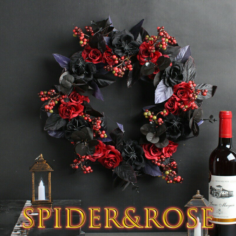 商品名spider roseサイズ直径35cm生産国中国関連ワードハロウィ 壁掛け 飾 薔薇 蜘蛛 スパイダードアリース フラワーリース 花輪 玄関リース 壁掛フラワー 豊作 雰囲気 装飾 装飾品 おしゃれ 家 店舗 庭園 撮影 道具 飾 ...