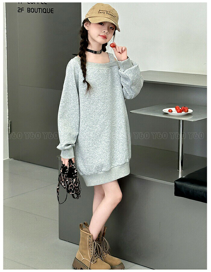 韓国子供服 女の子 スウェット グレー 春着 秋着 冬着 かわいい おしゃれ トップス...
