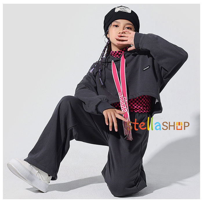 ダンス衣装 女の子 トップス へそ出し パーカー グレージュ キッズ へそ出し トップス hiphop K-pop 舞台 団体服 演出服 ガールズ 長袖 パーカー 運動着 ヒップホップ ダンスウェア ステージ衣装 おしゃれ 女の子 スウェット ダンス 110 120 130 140 150 160 170 180