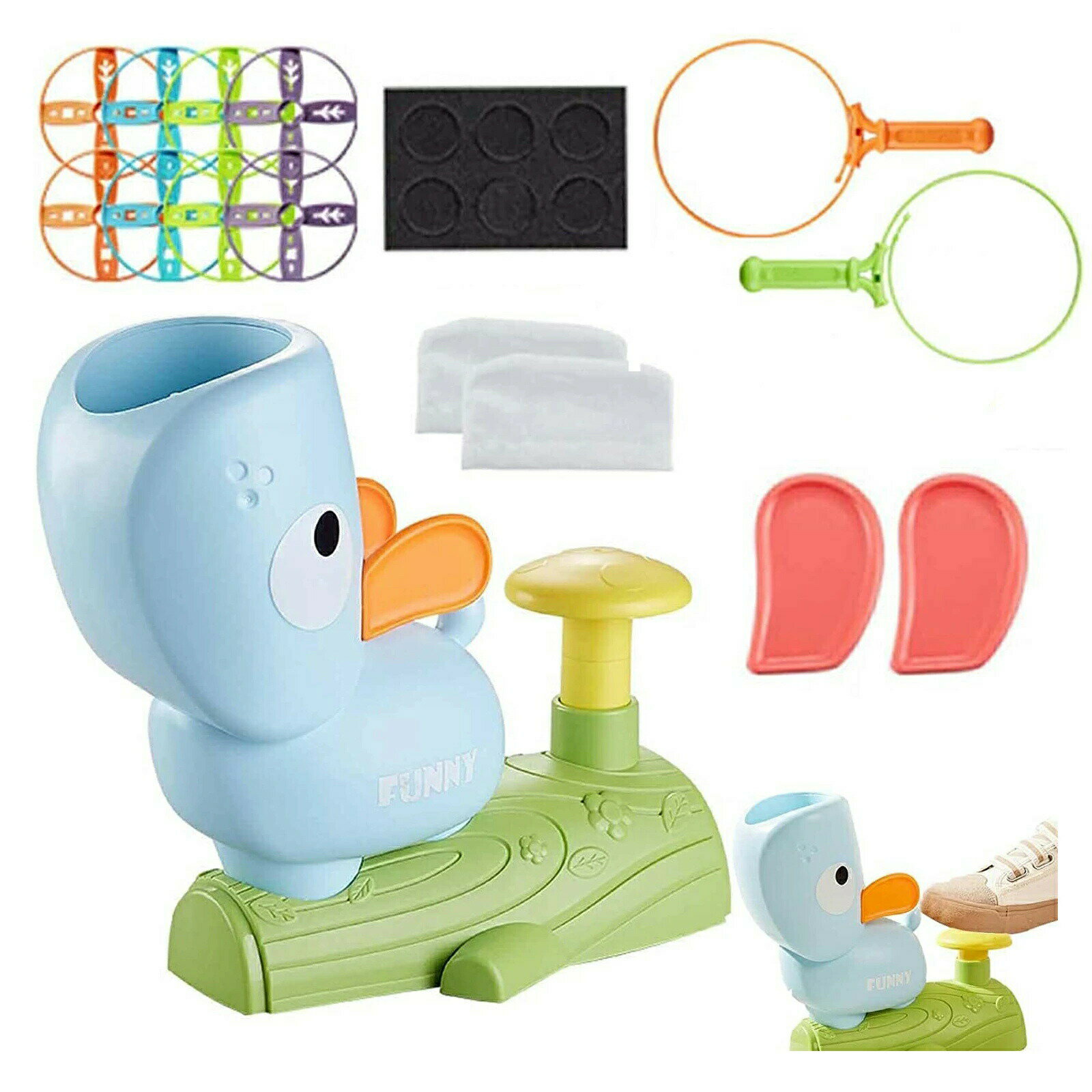 送料無料 フライング ディスク フライングディスクランチャー フライングディスク フライングソーサー おもちゃ あひる プロペラ おもちゃ 創造的なポップアップ 空飛ぶ盤マシン