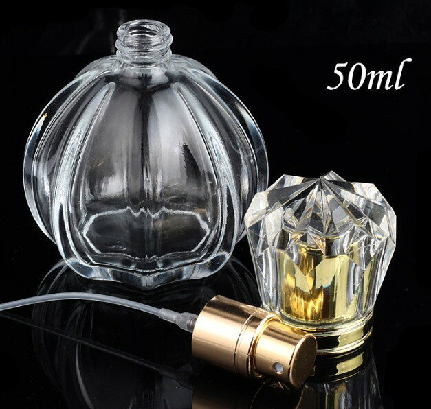 送料無料 アトマイザー 詰め替え容器 スプレーボトル 50ml ガラス瓶 ディスペンサ...