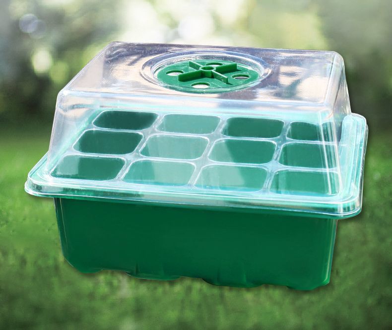 送料無料 育苗ポット 6穴 12穴 蓋付き 透明カバー 通気口 育苗トレイ 苗箱 種まき ...