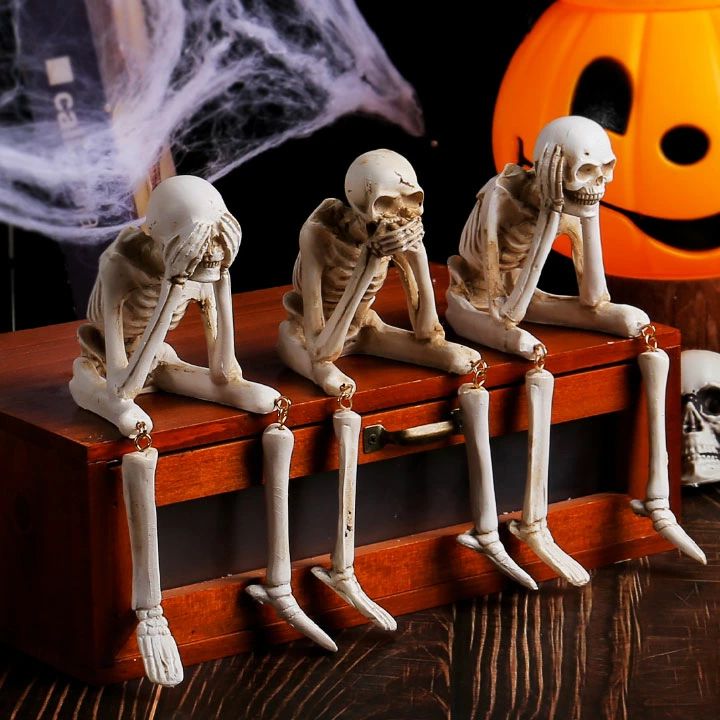骸骨 ハロウィン 置物 飾り ホラー ハロウィーン 装飾 グッズ インテリア 景品 ハロウィーン ハロウィン デコレーション かわいい 骸骨