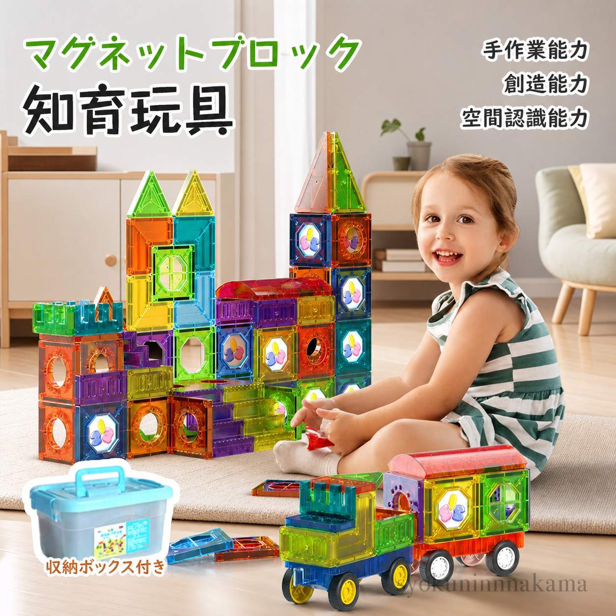 マグネット ブロック 磁石ブロック おもちゃ 知育玩具 最大200PCS マグネットおもちゃ 知育ブロック 磁石 知育玩具 子供用 キッズ 3D立体パズル遊び カラフル 想像力 空間 DIY 小学生 女の子 男の子 キッズ 幼稚園